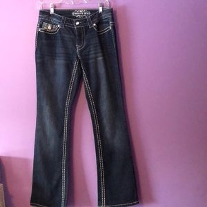 Paisley sky denim jeans